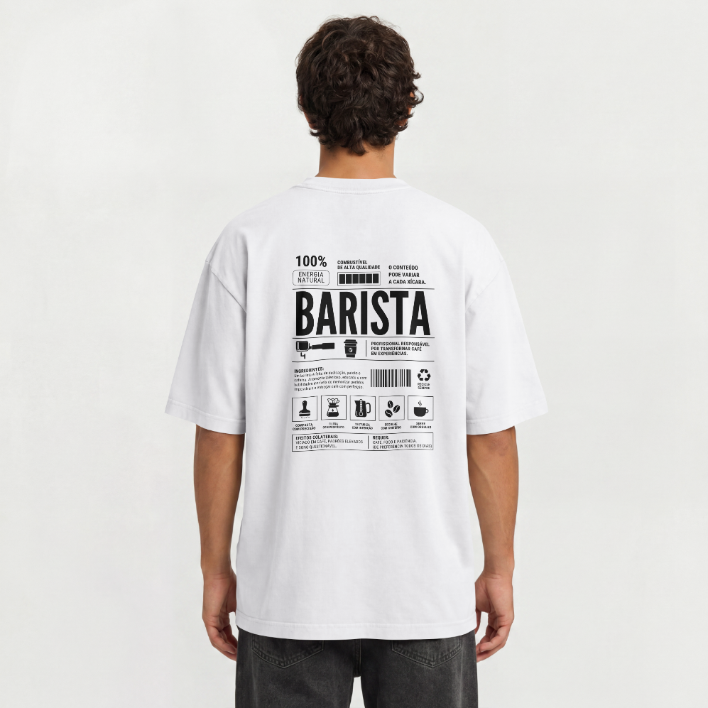Camiseta Oversized - Barista Skills